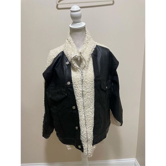 BLANK NYC Fresh Air Vegan Leather Jacket Size M - Picture 5 of 10